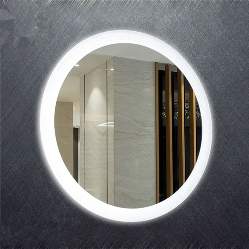 Round LED lighted mirror