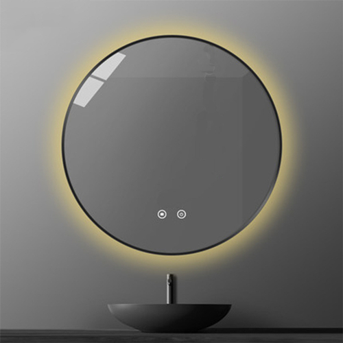 Espelho retroiluminado por LED preto