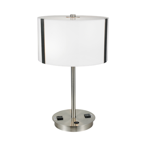 table lamp with 2 power outlets