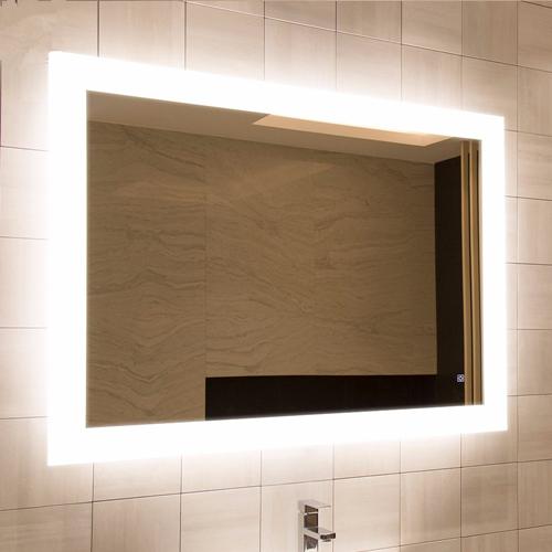 Illuminated bathroom mirror
