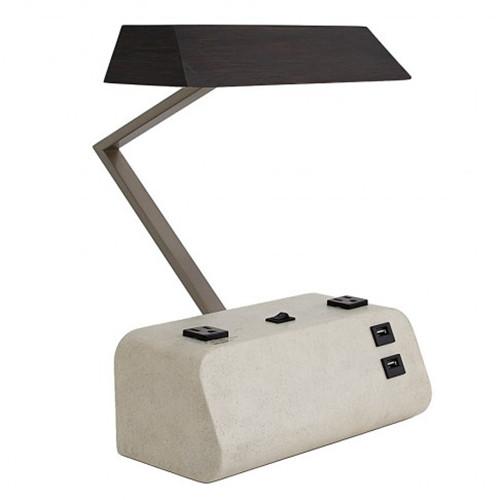 Cement desk lamp