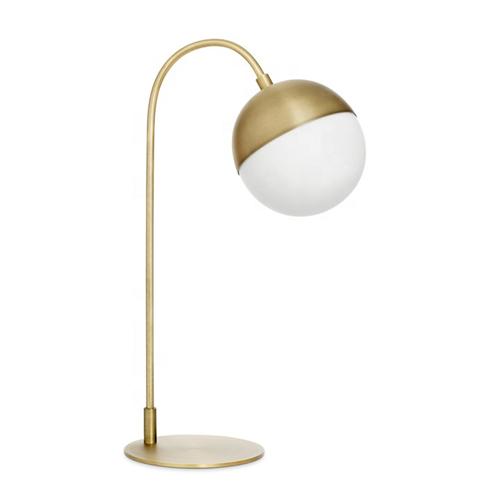 Gold globe table lamp