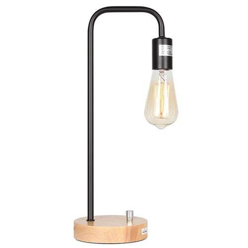 Industrial table lamp with dimmer