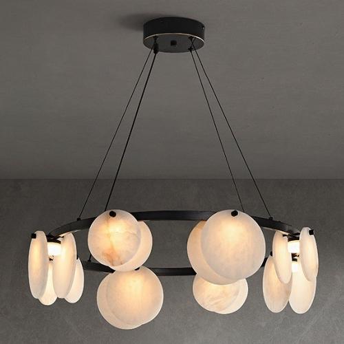 Lustre de Alabaster preto